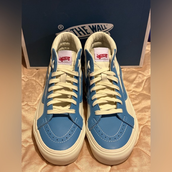 VANS VAULT SK8-HI REISSUE VL (BONNIE BLUE / MARSHMALLOW LEATHER) unisex 8m/9.5w - Picture 5 of 8